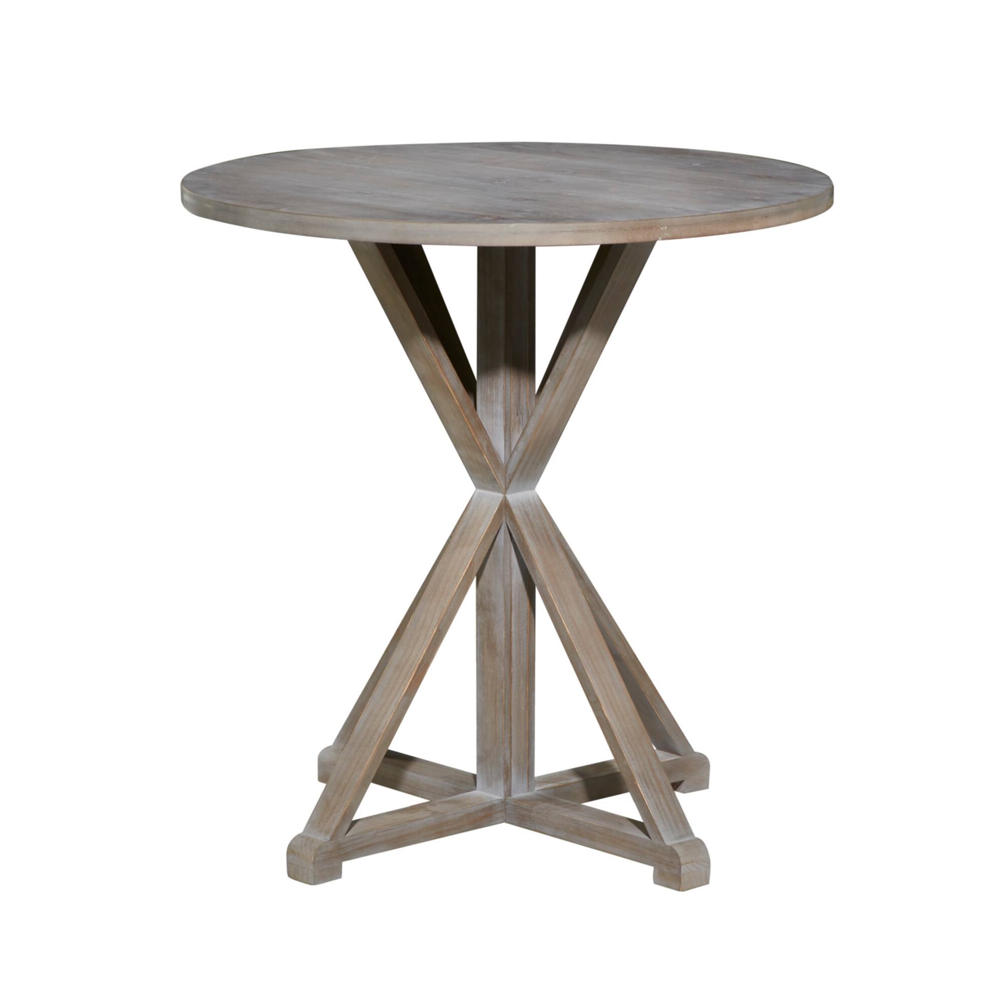 31" Brown Wood Farmhouse Accent Table